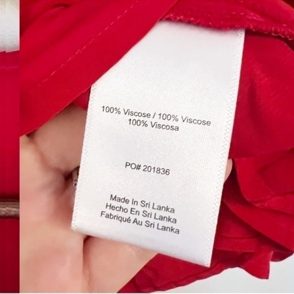 Modcloth As We're Wrapping Up Red Long Sleeve Blouse Size XS NEW Tie Waist - Picture 8 of 8